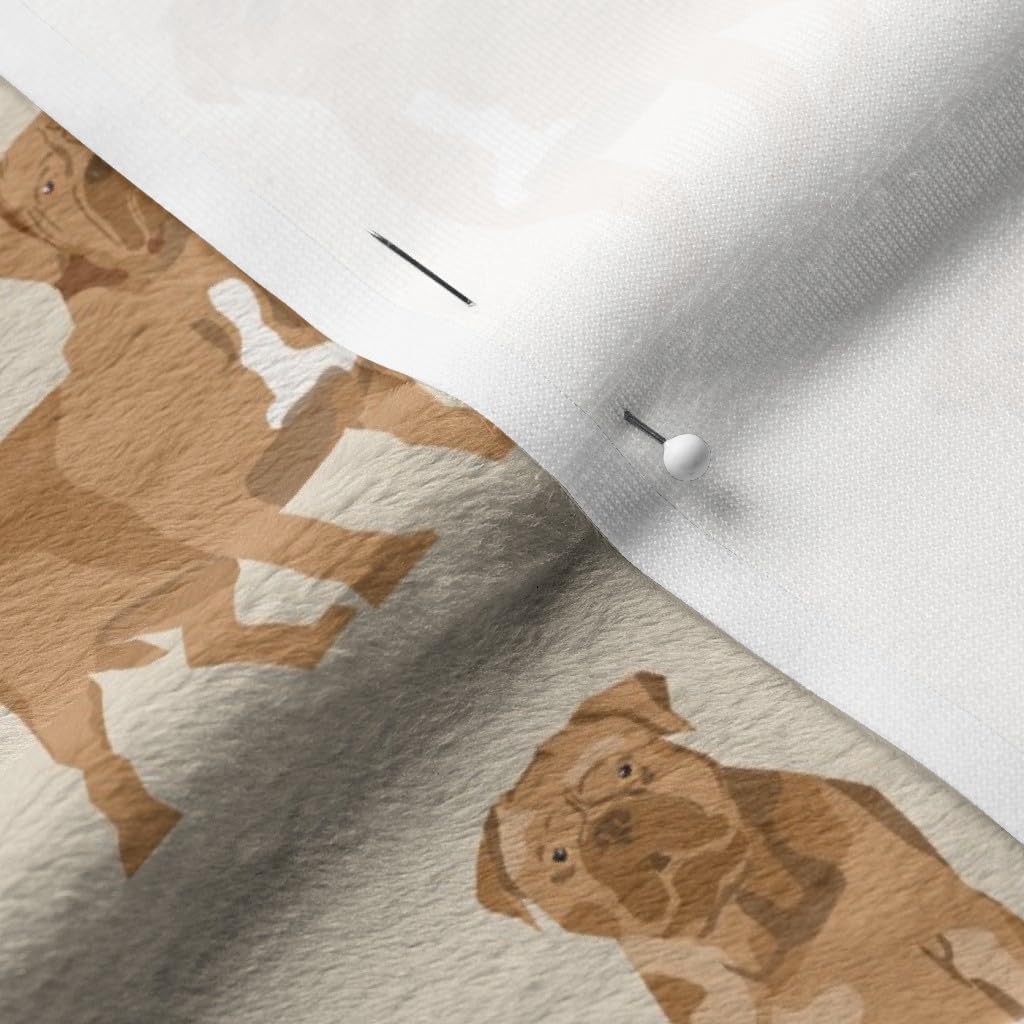 Spoonflower Fabric - French Mastiff Simple Dog Breed Tan Dogs Pet Friendly Printed on Minky Fabric by The Yard - Sewing Baby Blankets Quilt Backing Plush