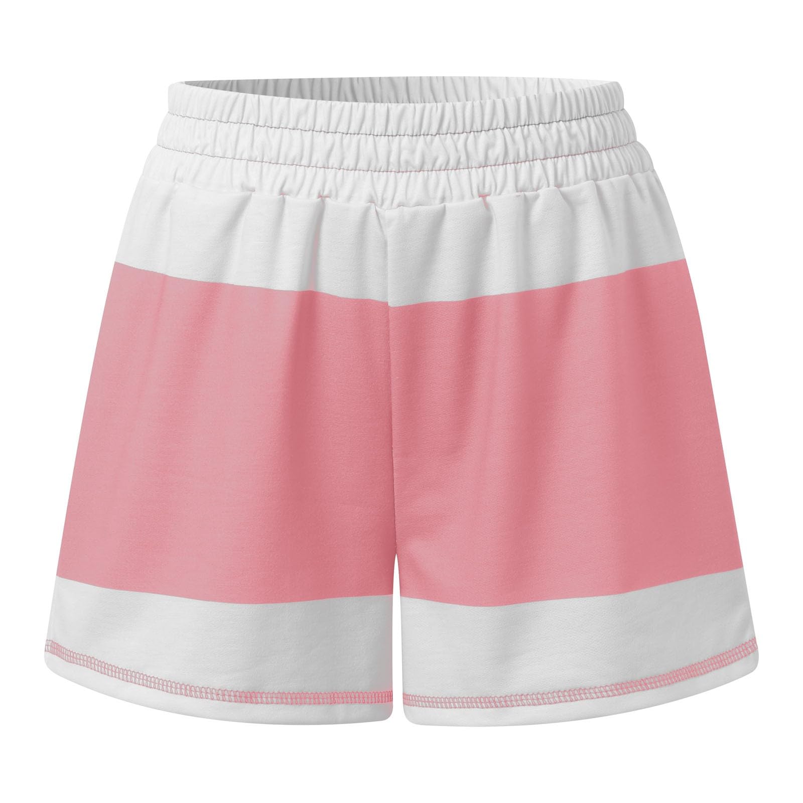 Generisch Tuta estiva da donna in due pezzi, corta, tinta unita, abbigliamento da spiaggia, vacanze, set elegante e casual, tuta leggera a maniche corte e pantaloncini con tasche, tuta per il tempo