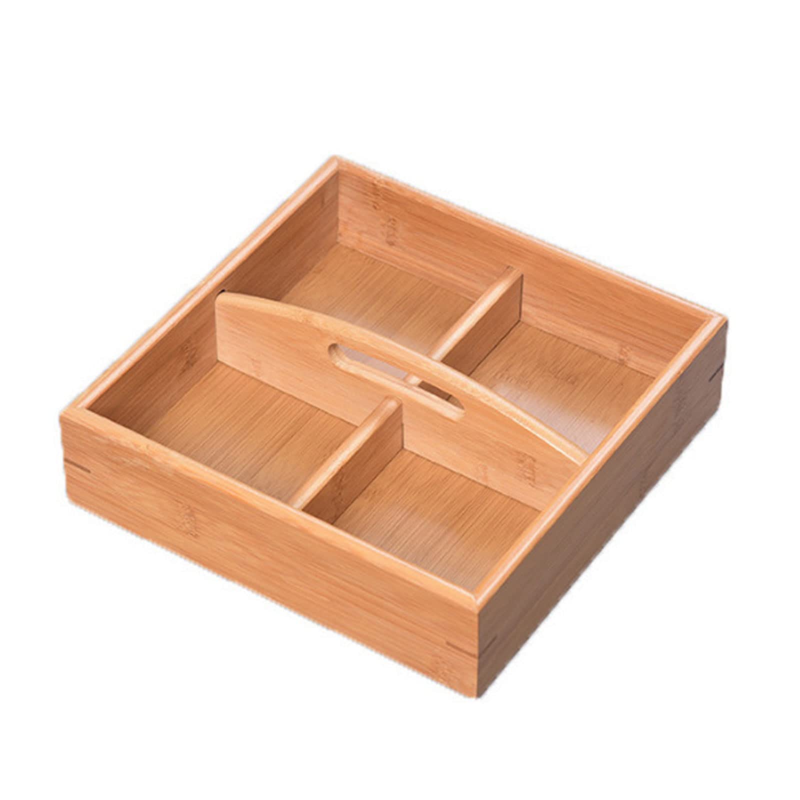 Jazuaiao Organizer Desk Storage Box Candy Fruit Storage Bins 4 Compartment Container New Year Wedding Party Decor Desk Box