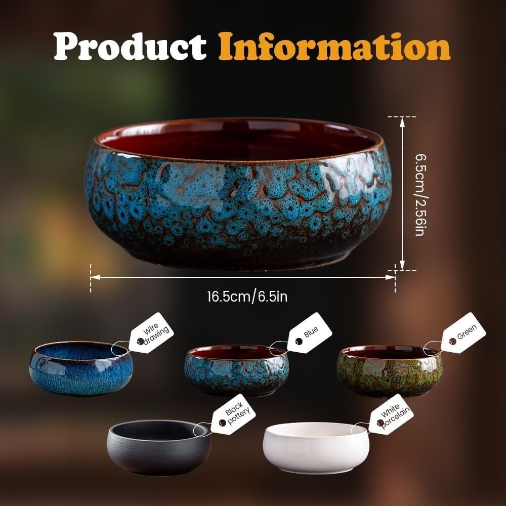 Pot de fleurs en céramique pour culture hydroponique, pot d'intérieur pour plantation d'eau, bonsaï et graines de lotus, idéal pour la décoration de la maison