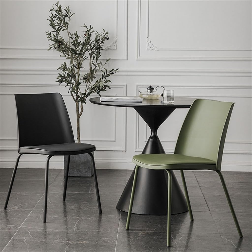 Household Dining Chair Plastic Scandinavian Cafe Casual Backrest