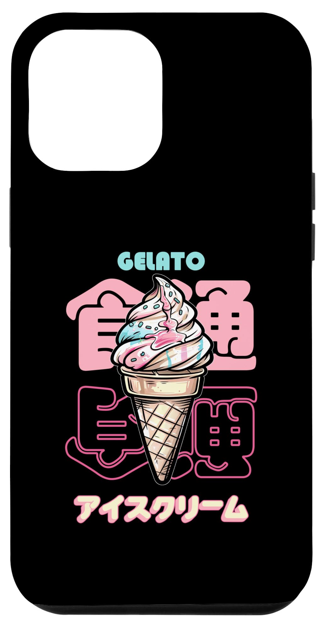 iPhone 12 Pro Max Gelato Japanese Streetwear Kanji Aesthetic Ice Cream Lover Case