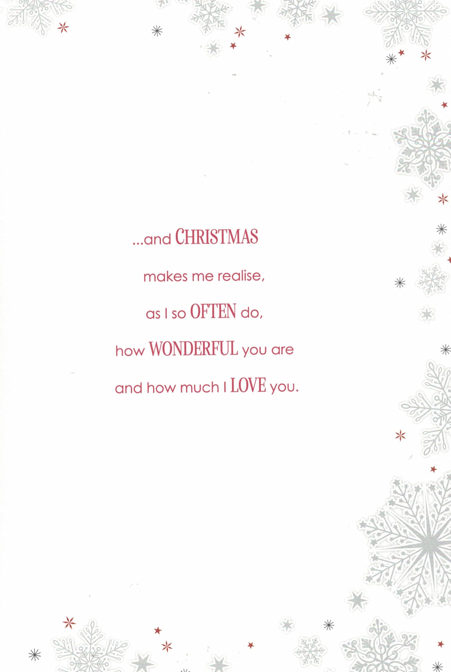 “Large Luxury Christmas Card for the Wonderful Man in My Life, Extra Large 12x8 Inch Greeting Card with 8-Page Insert - Image 4