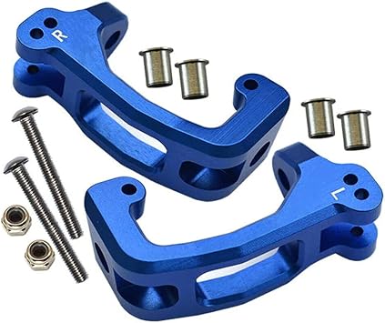 Aluminum Alloy Front Caster Blocks c-hubs for Traxxas 1/8 4WD Sledge Monster Truck Replace 9532 2pcs - Blue