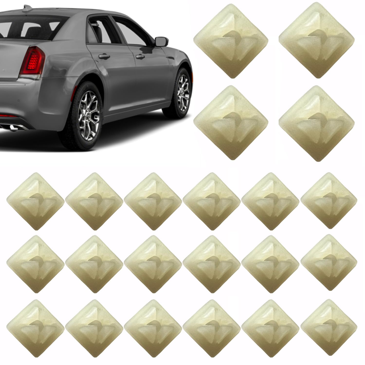 Upgraded 100 Pieces License Plate Screw Inserts, License Plate Nut, License Plate Screw Retainers, Nylon License Plate Fasteners for Vans, Sedan Cars,