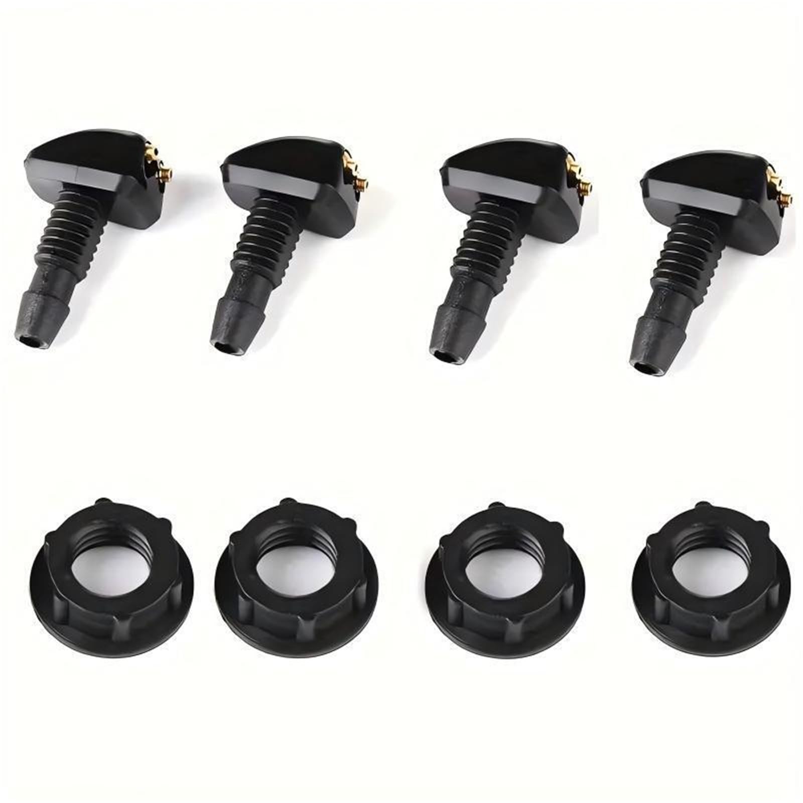 Pacgydk 4Pcs Car Windshield Nozzles Car Windshield Wiper Washer Spray Nozzle Fits Most Models Adjustable Dual Holes(4Pcs)