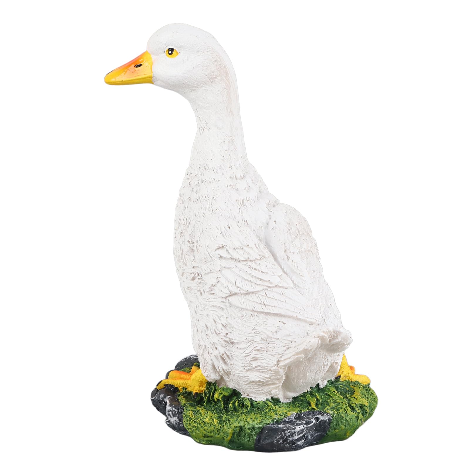 Qcwwy Outdoor Simulation White Duck Statue, Exquisite Workmanship, and Sunscreen, Made of Synthetic Resin, Suitable for Garden Courtyard Decoration