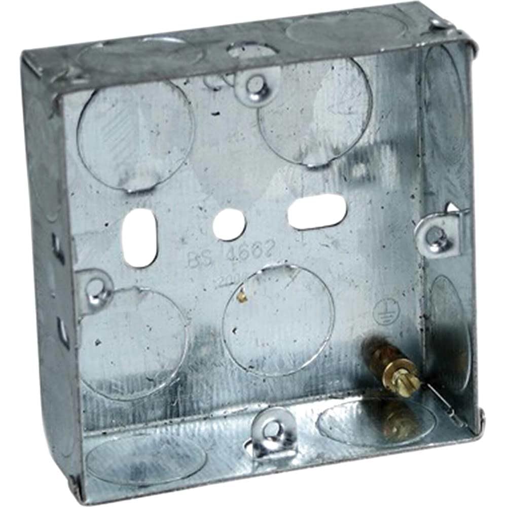 Axiom Electrical Mb135 Metal Socket Box 35Mm (Pack 10)