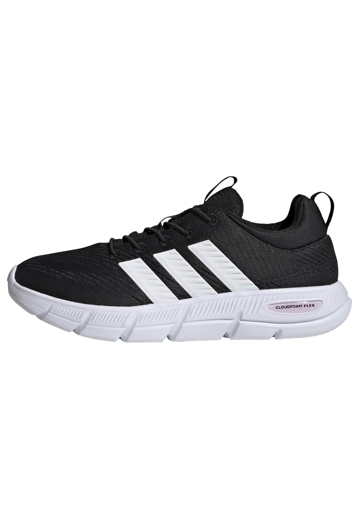 adidas Women's Cloudfoam Flex Elastic Laces Shoes, core Black/Zero met./Almost Pink, 3.5 UK