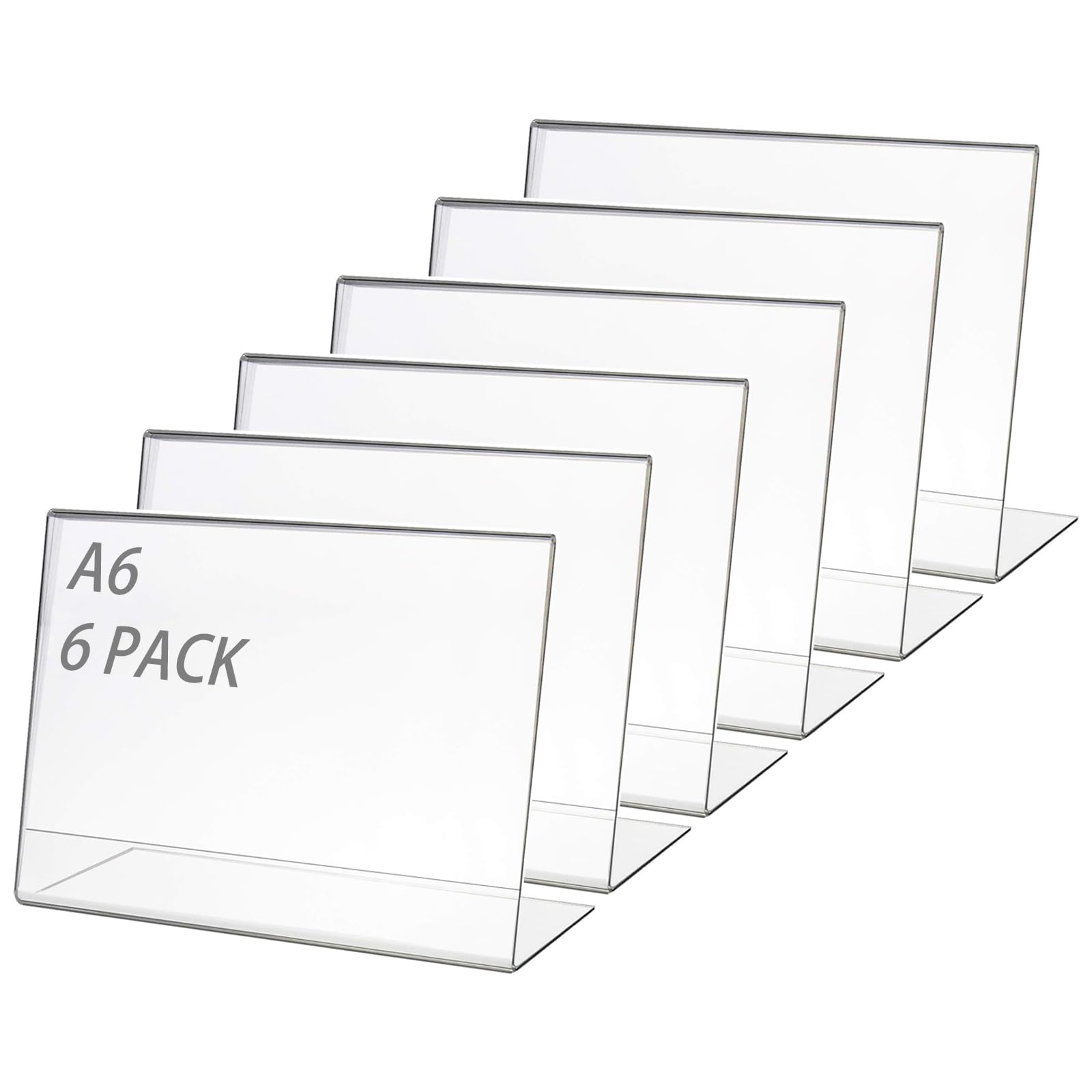 YANJINGHE 6 Pieces Acrylic Poster, Sign Holder, Display Poster Stand
