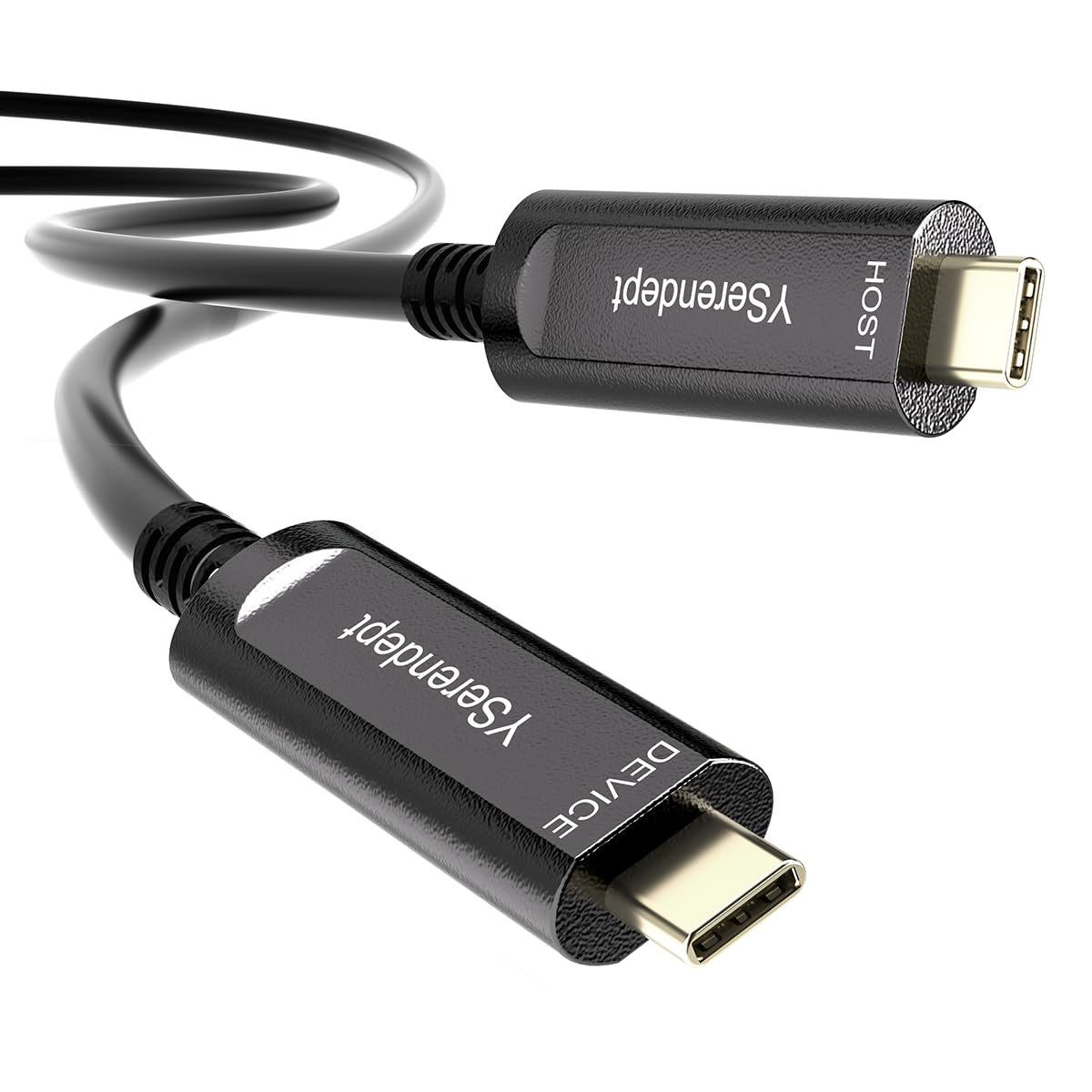 Photo 1 of YSerendept Fiber Optic USB C Cable 33ft,10Gbps High Speed Active Optical Data Transfer,Compatible with Logitech Cameras,Webcams,Hubs,HDDs,AR/VR,Projectors,Printer,Black