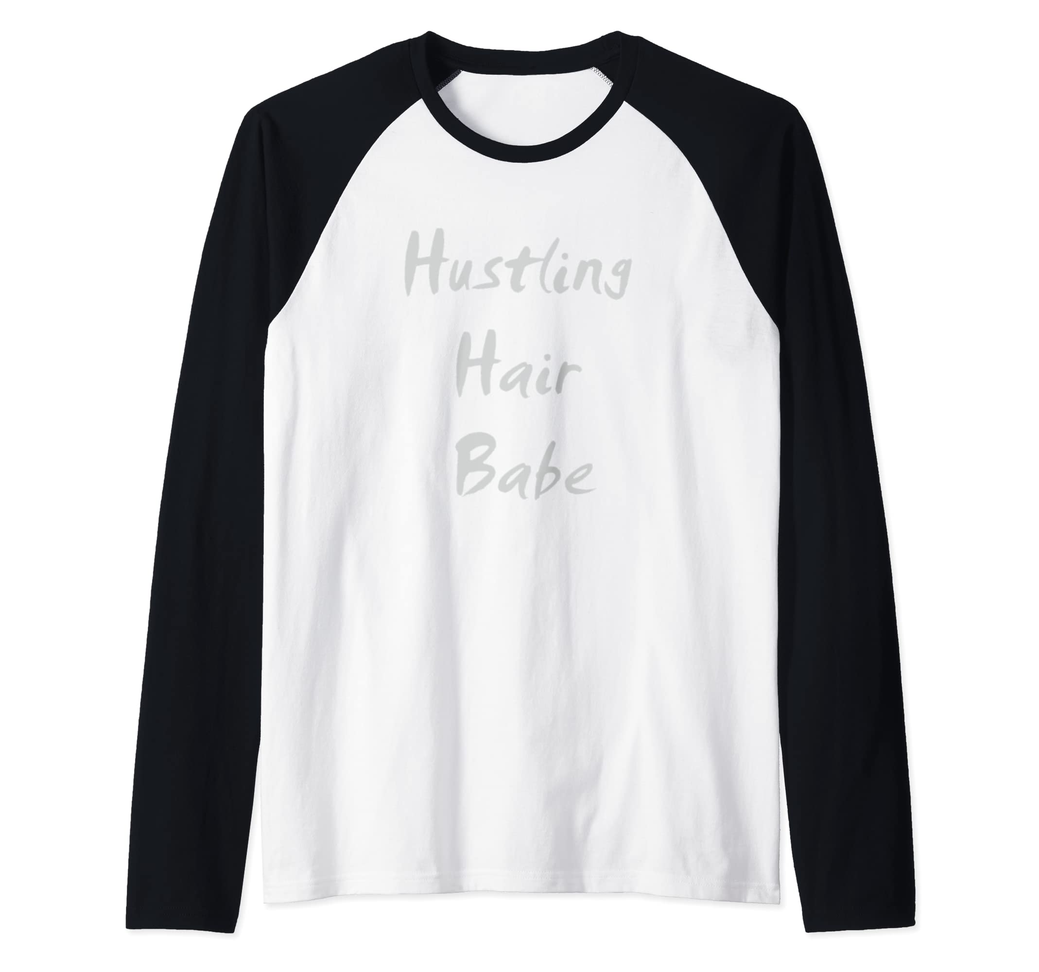 3mhustling hair babe Raglan Baseball Tee