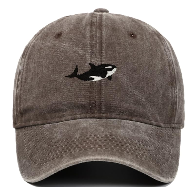 Casquette orca vintage l'esprit de l'océan en coton délavé