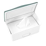 Ubbi Baby Wipes Dispenser with Weighted Plate and Secure Seal, Nursery and Baby Registry Essential to Keep Wipes Fresh, Open Water