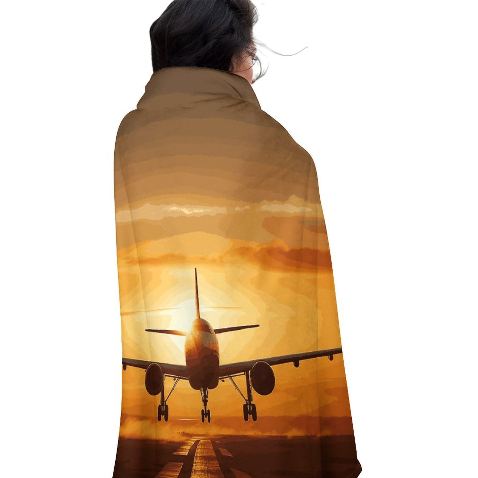 Couverture ronde avion résolvant le froid en voyage et au bureau