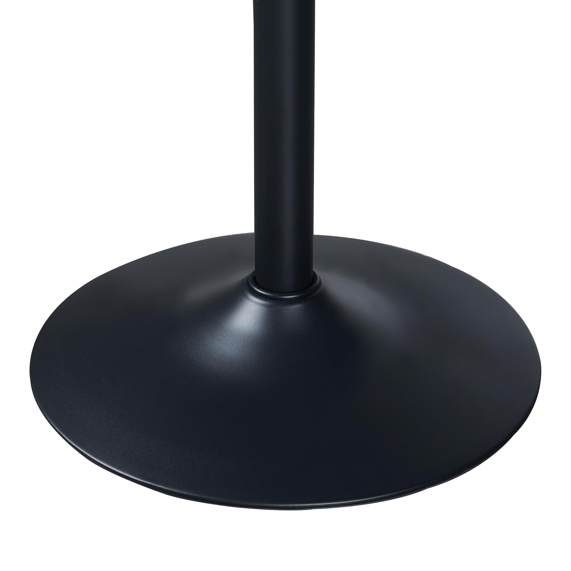 [en.casa] Mesa de Bar Bistró Vantaa con Tablero Redondo Mesa Alta con Base Redonda Acero 100 x Ø 60 cm - Efecto Roble y Negro