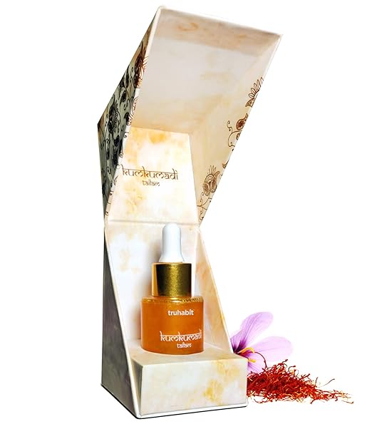 TruHabit Kumkumadi Tailam Face Oil (30ml) Kumkumadi Face Oil for Glowing Skin with Saffron & 24k Gold Bhasma; Kumkumadi Oil Serum for Face Glowing and Whitening; Kumkumadi Tailam for Face & Dull Skin at Rs. 399