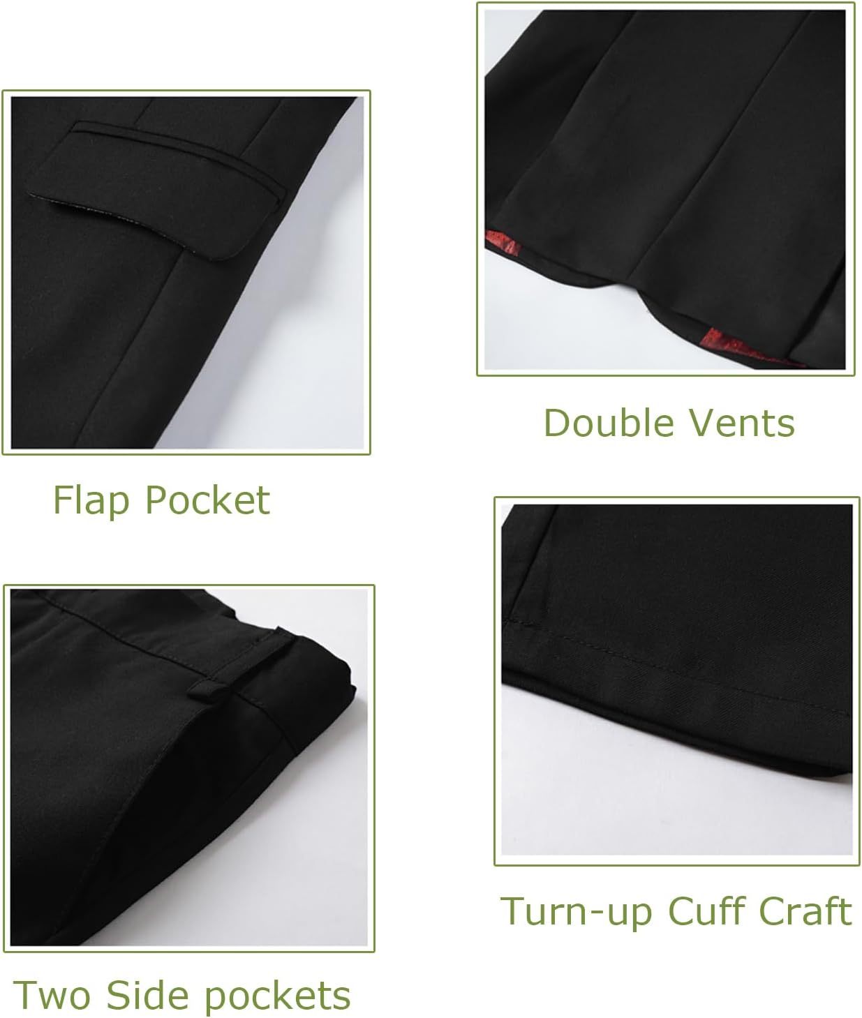 Boys Suits for Kids Toddler Tuxedo Boys' Formal Suit Set Slim Fit Wedding Ring Bearer Outfit - Image 3