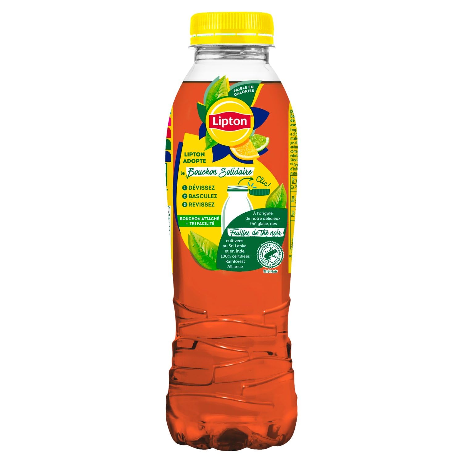 LIPTON Ice Tea Thé Glacé Saveur Citron et Citron Vert - Lot de 12x50cl