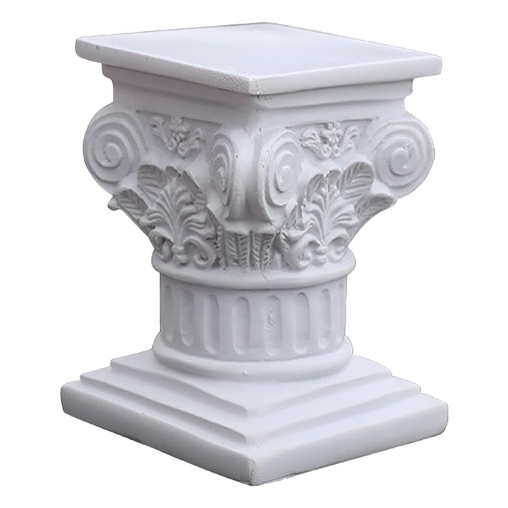Grtheenumb resin figurine|Roman Column 4.5x3.4x3.5 Resin Pedestal Stand Decoration Greek Column Statue Stand White Figurine Sculpture for Wedding Table Home Decoration
