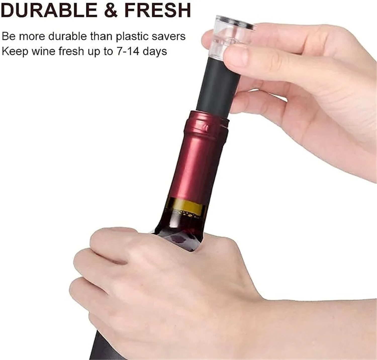 Wine Stoppers 20pcs Vacuum Bottle Stopper Reusable Built-in Pump Leakproof Silicone Caps For Keeping Champagne Fresh