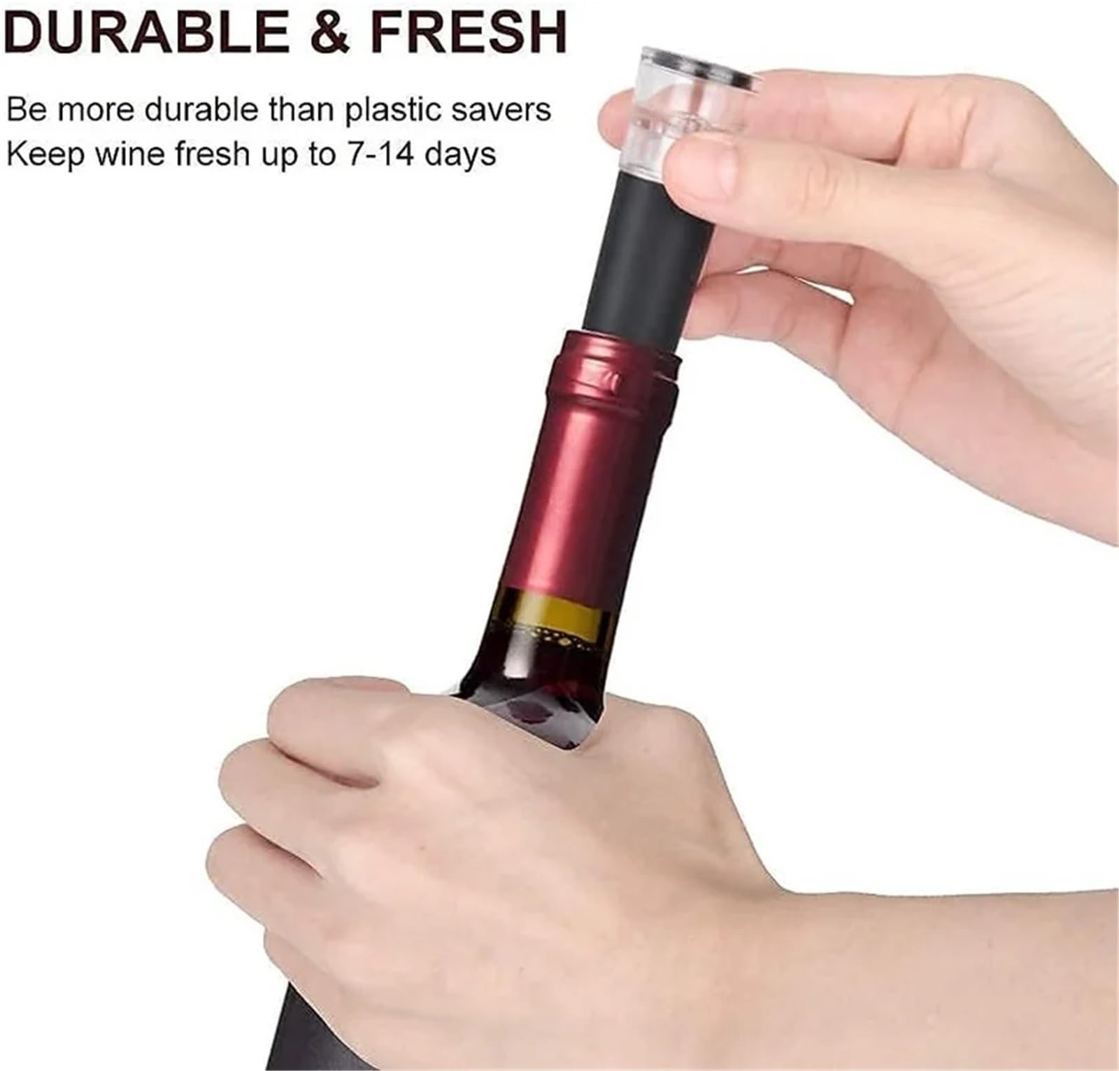 Bouchons de vin 20 pièces bouchon bouteille sous vide pompe intégrée réutilisable bouchons en Silicone étanches for garder le Champagne frais