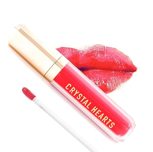 CrystalHearts - Lápiz labial líquido mate de larga duración y sin transferencia a prueba de beso de maquillaje brillo de labios labios hidratantes
