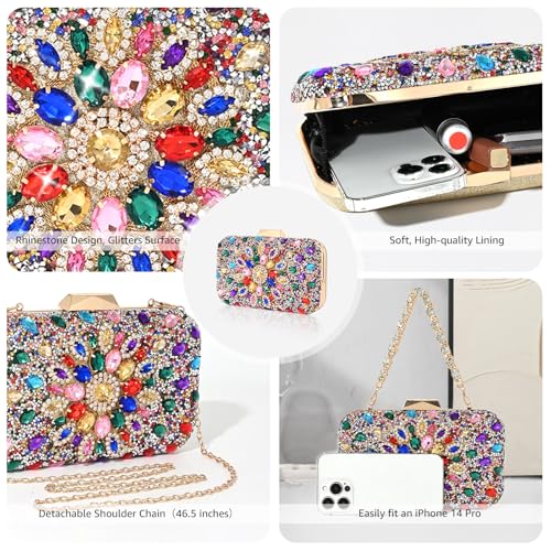 Rhinestone Purses for Women Rhinestone Evening Bag for Wedding Clutch Luxury Handbags Crossbody Bag for Party Prom - Image 4