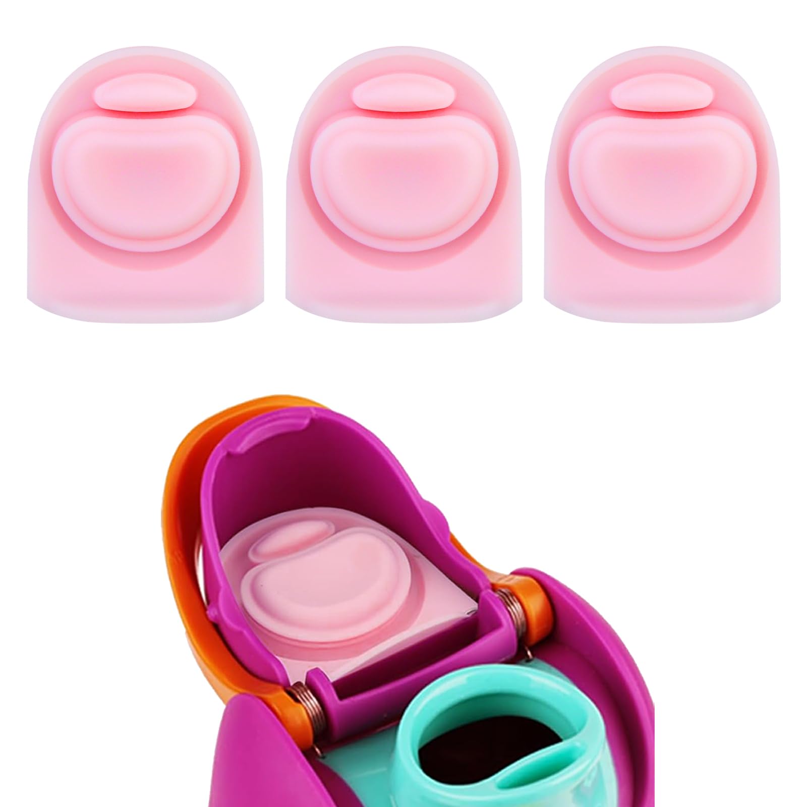 ZUGHXMS 3pcs Replacement Rubber Stopper Seal Compatible with Owala FreeSip 24oz 32oz,Water Bottle Lid Insert Cap Silicone Seal Parts for Owala 16/19/24/32/40oz Spout Gasket Mouth piece Accessories HU3