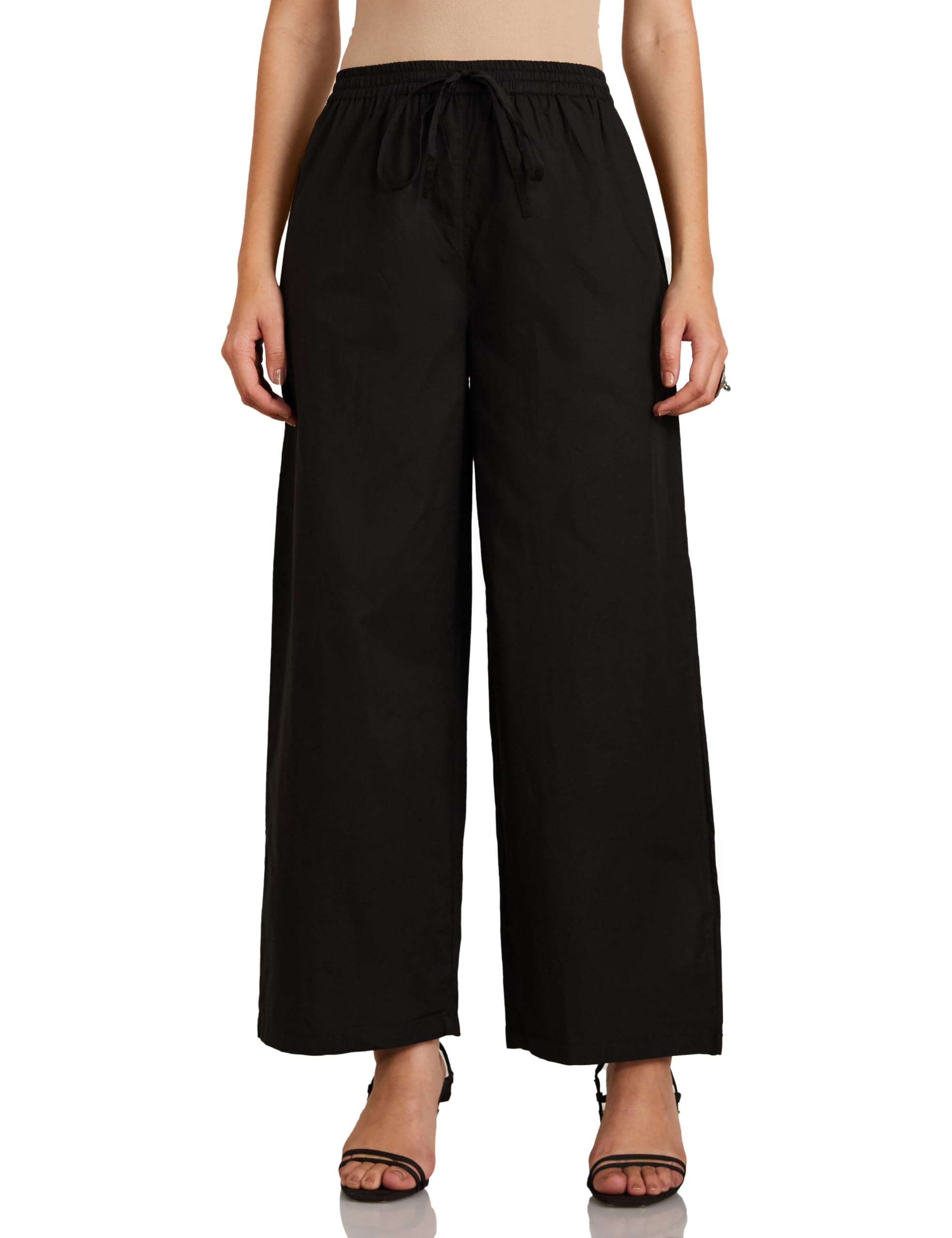 Women's Cotton Relaxed Fit Palazzo (Available in Plus Sizes)