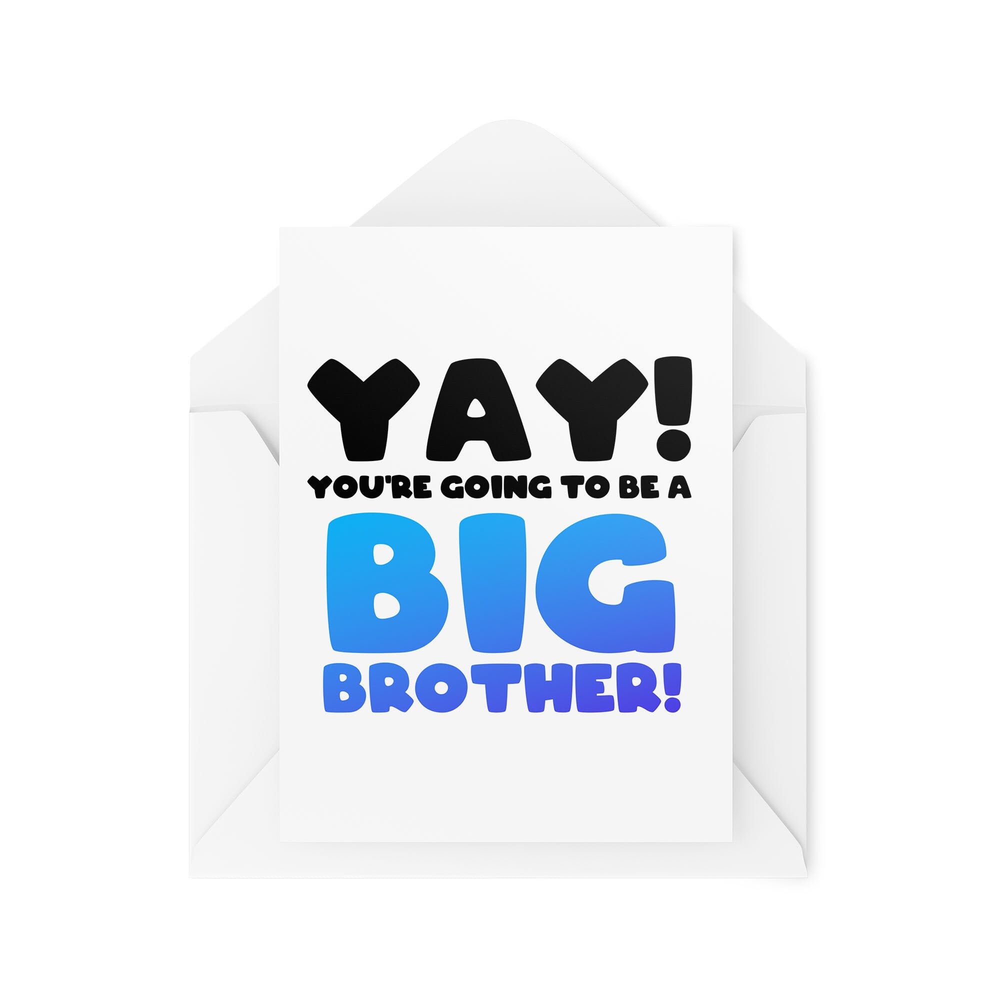 Big Brother Cards - New Baby Cards - Yay You're Going to Be a Big Brother - Baby Reveal Cards - Expecting Cards - CBH1939