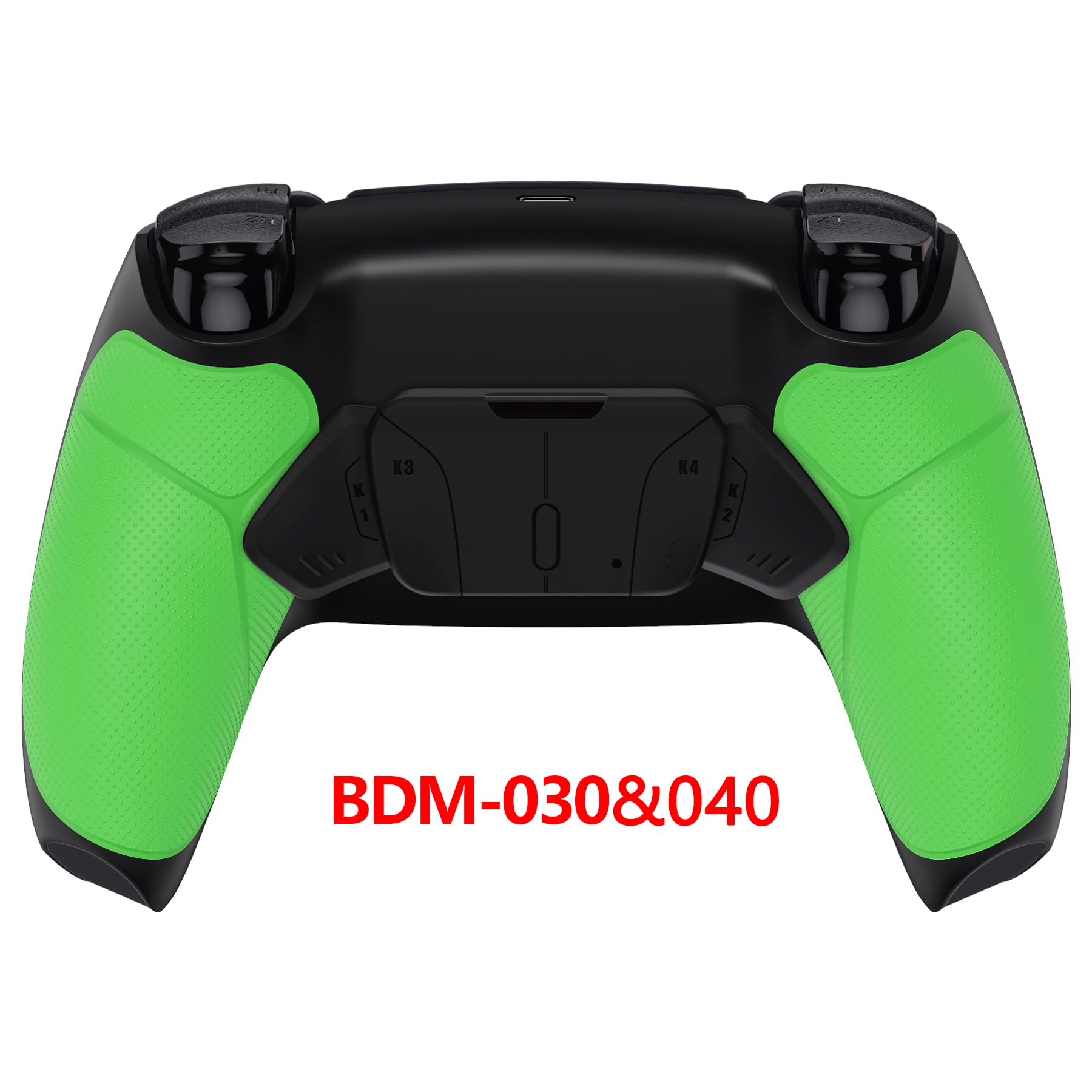 eXtremeRate Goma Grip Programable RISE4 Remap Kit para ps5 Mando Modelo BDM-030/040/050 Actualización Board&Carcasa Trasera&4 Palancas Botones para ps5 Control-NO Incluye Mando(Verde)