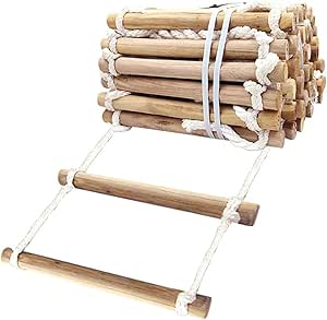 3-20m Fire Escape Ladder with Hooks, Reusable Emergency Escape Ladder ...