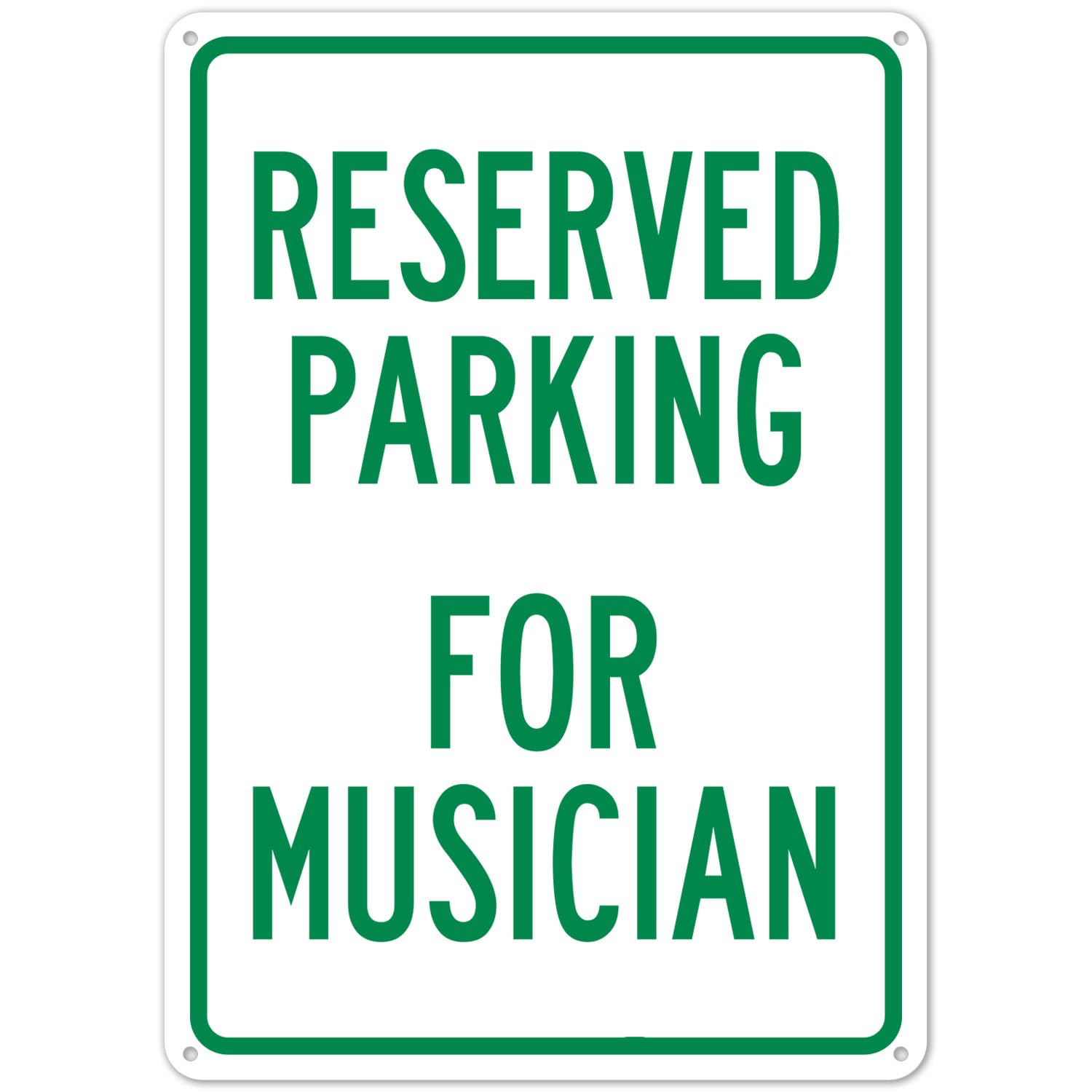 Artist Exclusive Reserved Parking Metal Sign Leisure Venue Lot Decor 12x8 Inch