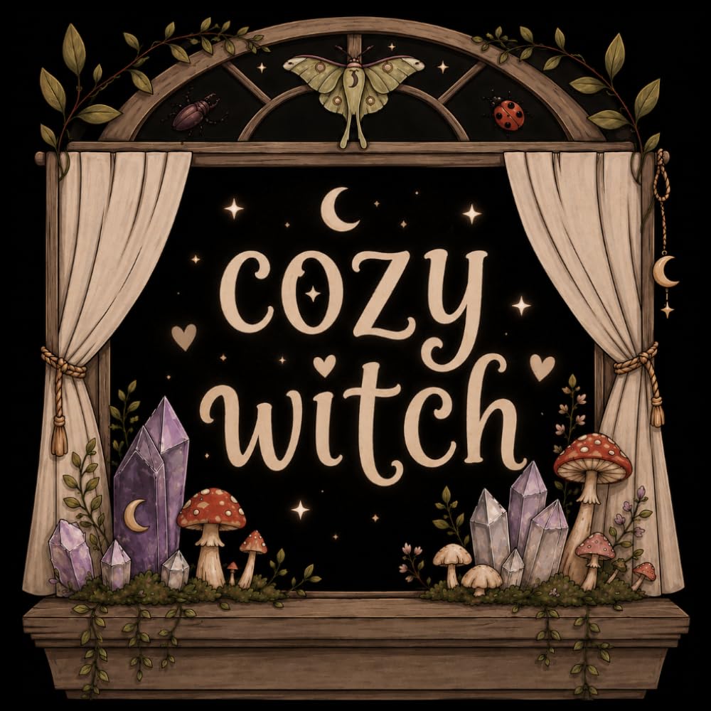 Cozy Witch Coloring Book: A Cozy Witchy Coloring Book for All Ages: Enchanting Forest Scenes, Moon Magic, Mushrooms, Crystals, Plants, and Whimsical Creatures