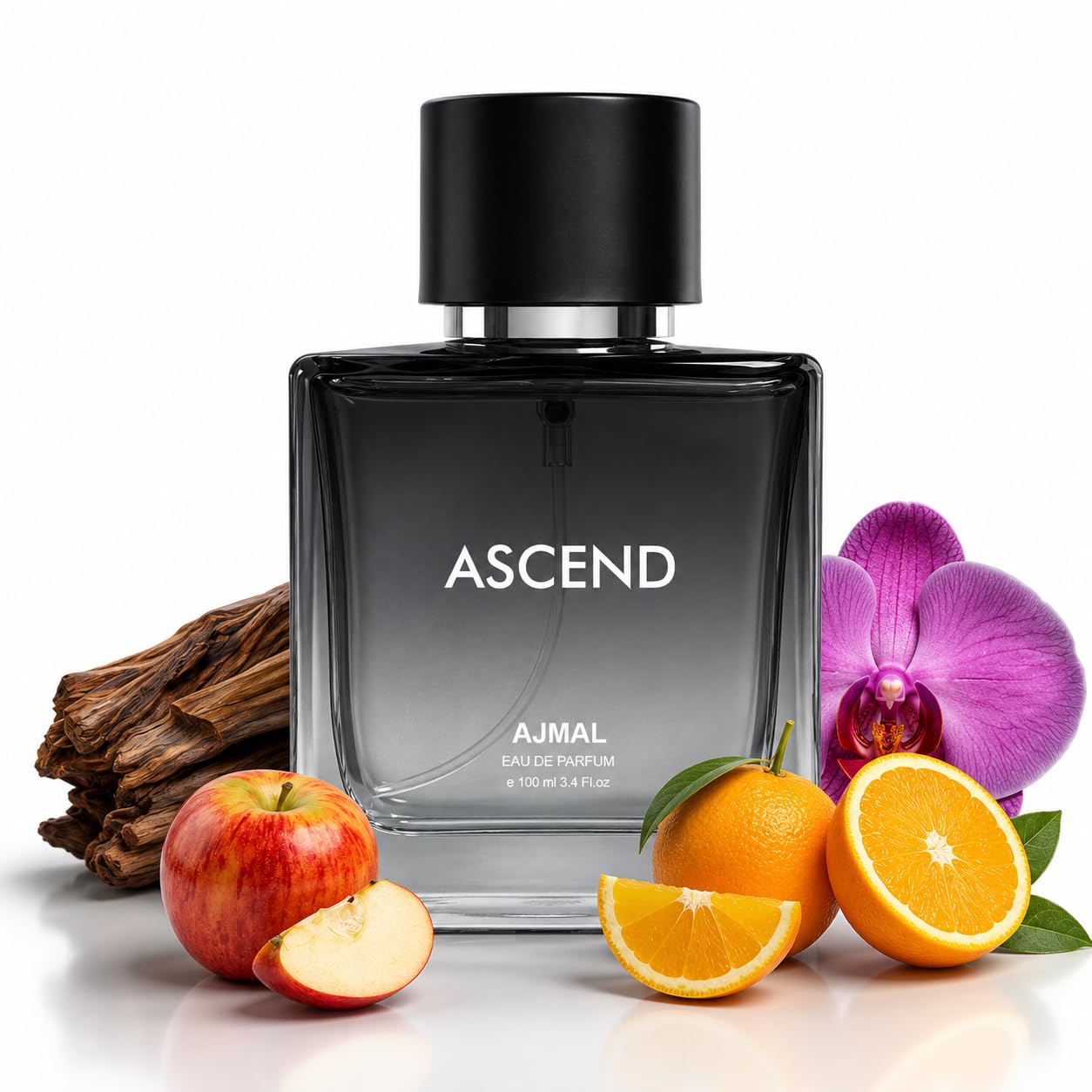 Ajmal Ascend Perfume for Men & Women | 100ml Unisex Eau De Parfum | Perfume for Men & Women with Oriental & Woody Notes | Musky-Aromatic & Floral Fragrance | Versatile Office/Work Unisex Cologne
