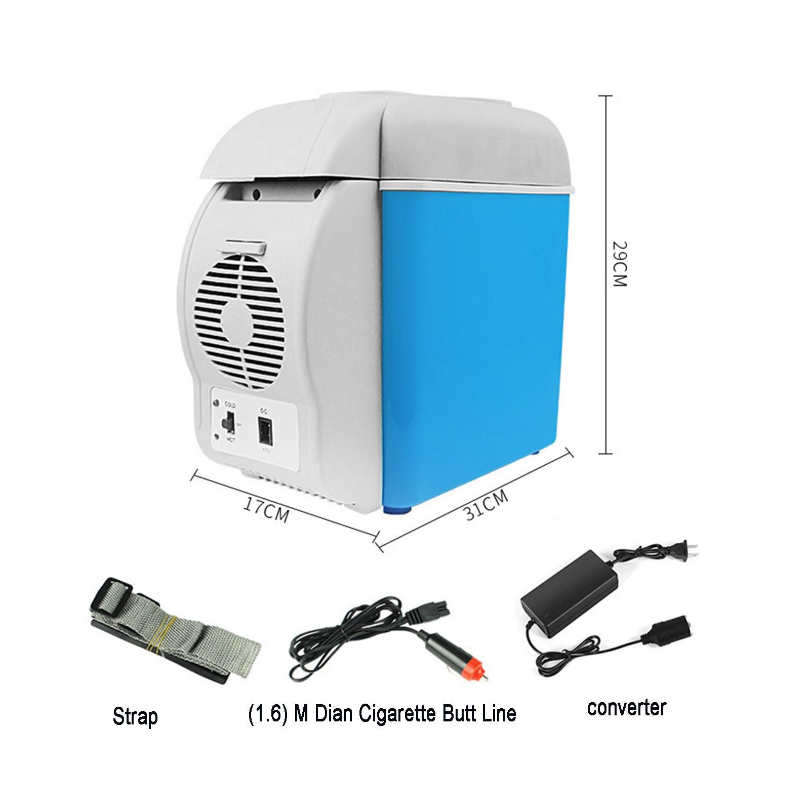 UNYQBFKM Mini Car Refrigerator for Food, Drinks, 7.5L Portable Car Fridge 12V Cooler and Warmer Small Fridge for Bedroom, Car, Office & Dorm