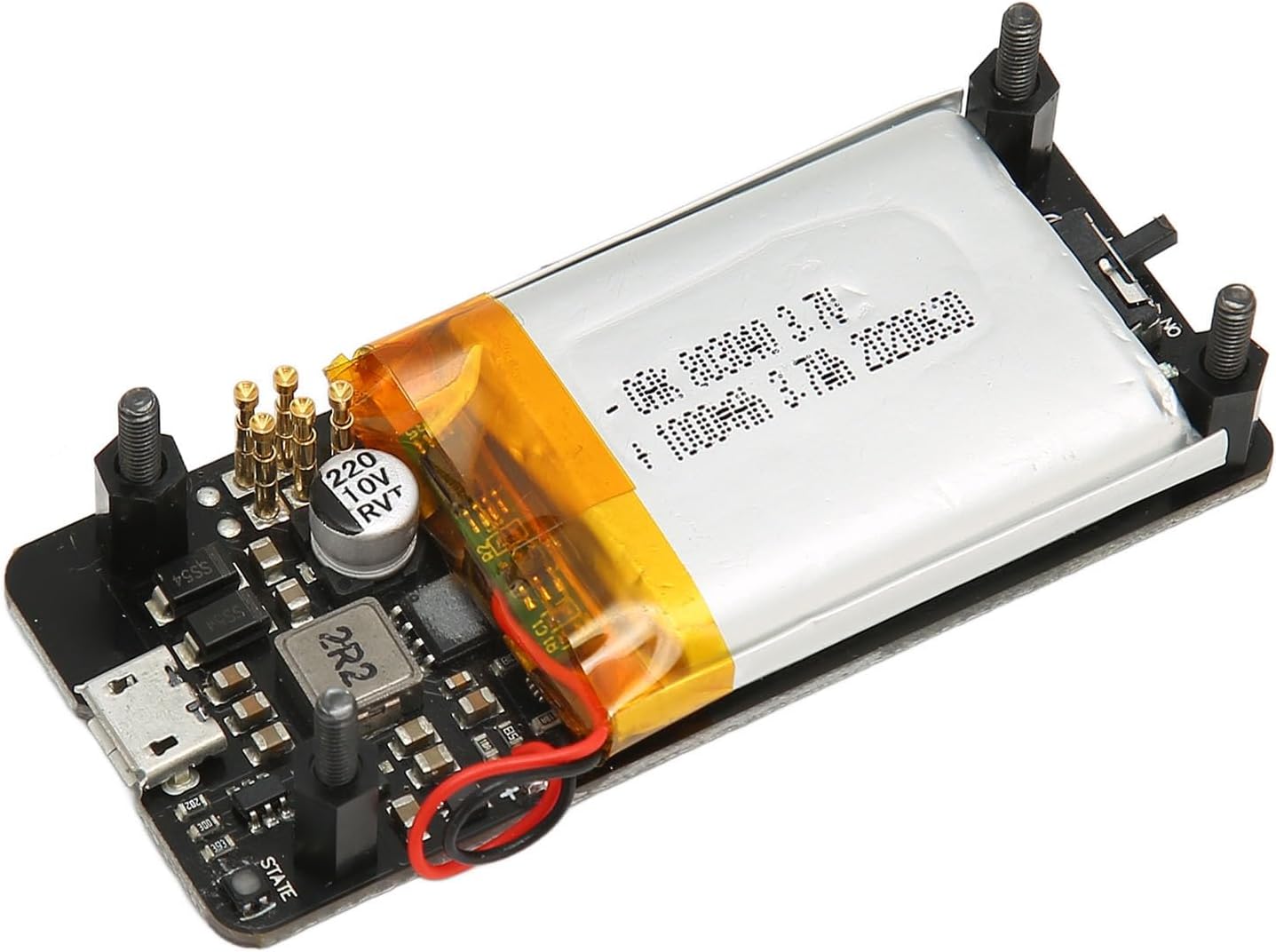V1.2 UPS Power HAT Board, 1000mAh Battery 400mA Charging Current UPS Lite V1.2 UPS HAT Board for Pi, Integrated Serial Port Charging Power Supply Supply Battery Pack
