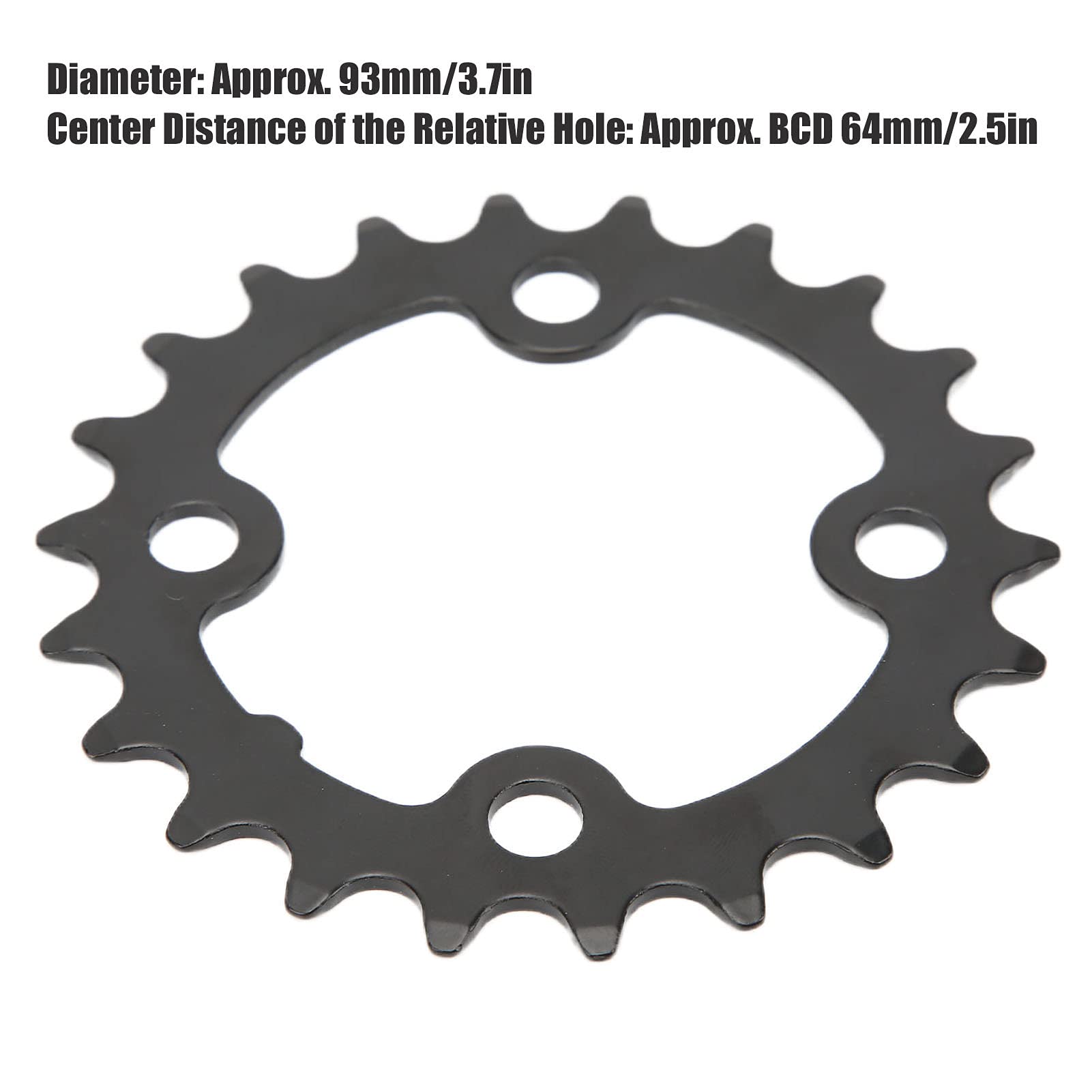 Alomejor Plato de Bicicleta para Montaña – Corona de Acero al Carbono 22T, 64mm BCD, Compatible con Transmisiones de 8, 9 y 10 Velocidades, Ideal para Cambio y