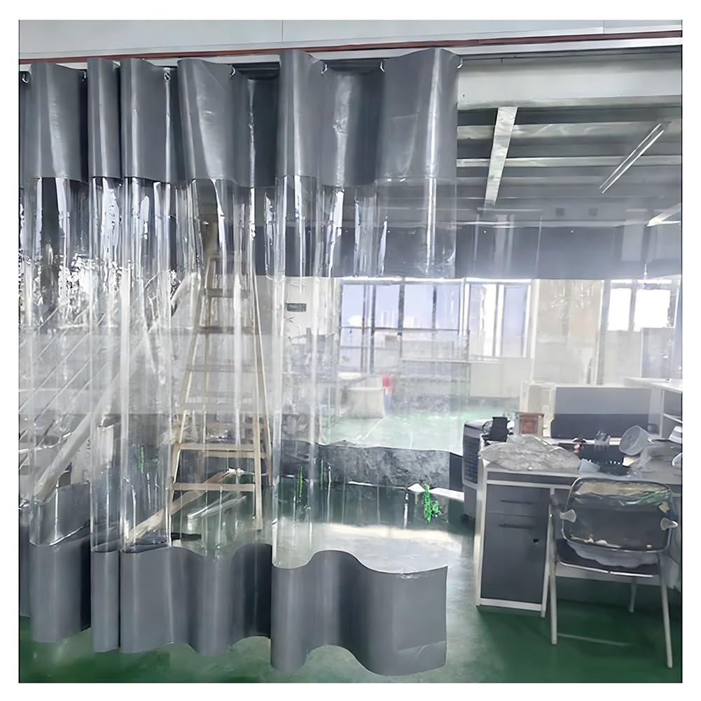 GJMSSMY Heavy-Duty Waterproof Partition with Grommets - Industrial Vinyl for Car Wash Factories Outdoor Barrier for Workspaces and Events