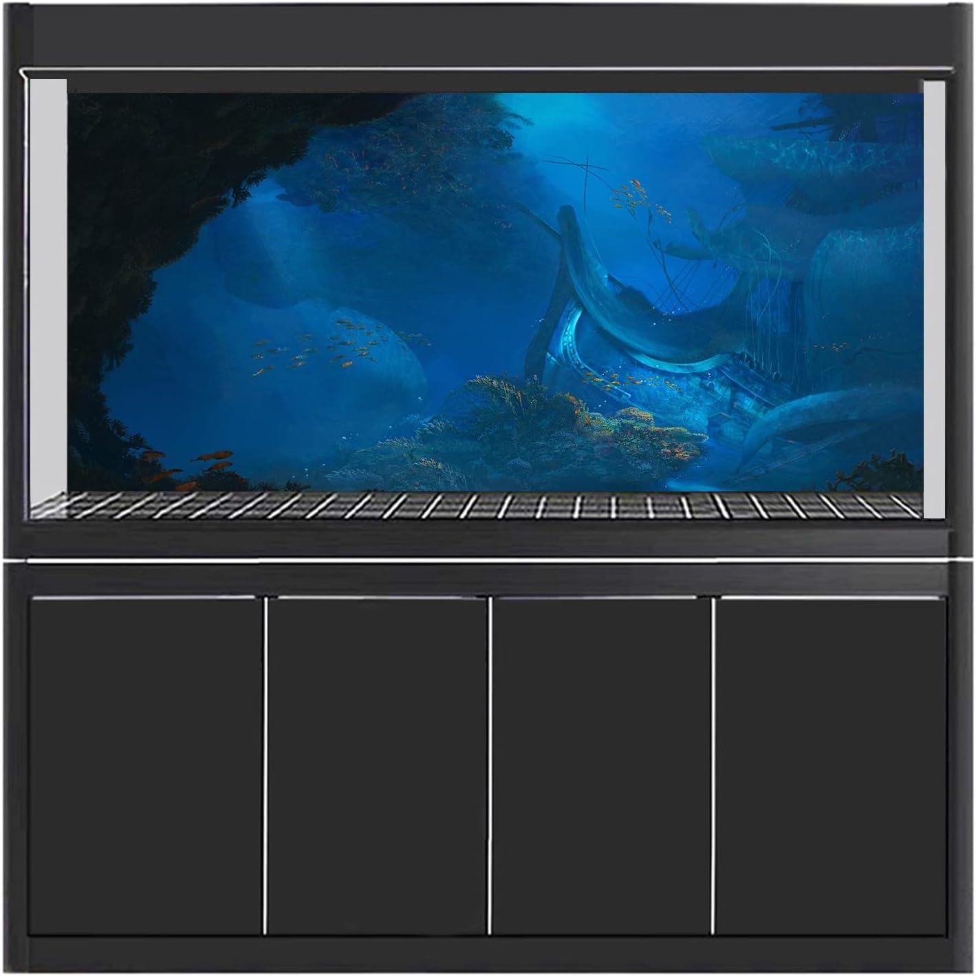 HIATTO Aquarium Background Sticker, Fish Tank Sticker