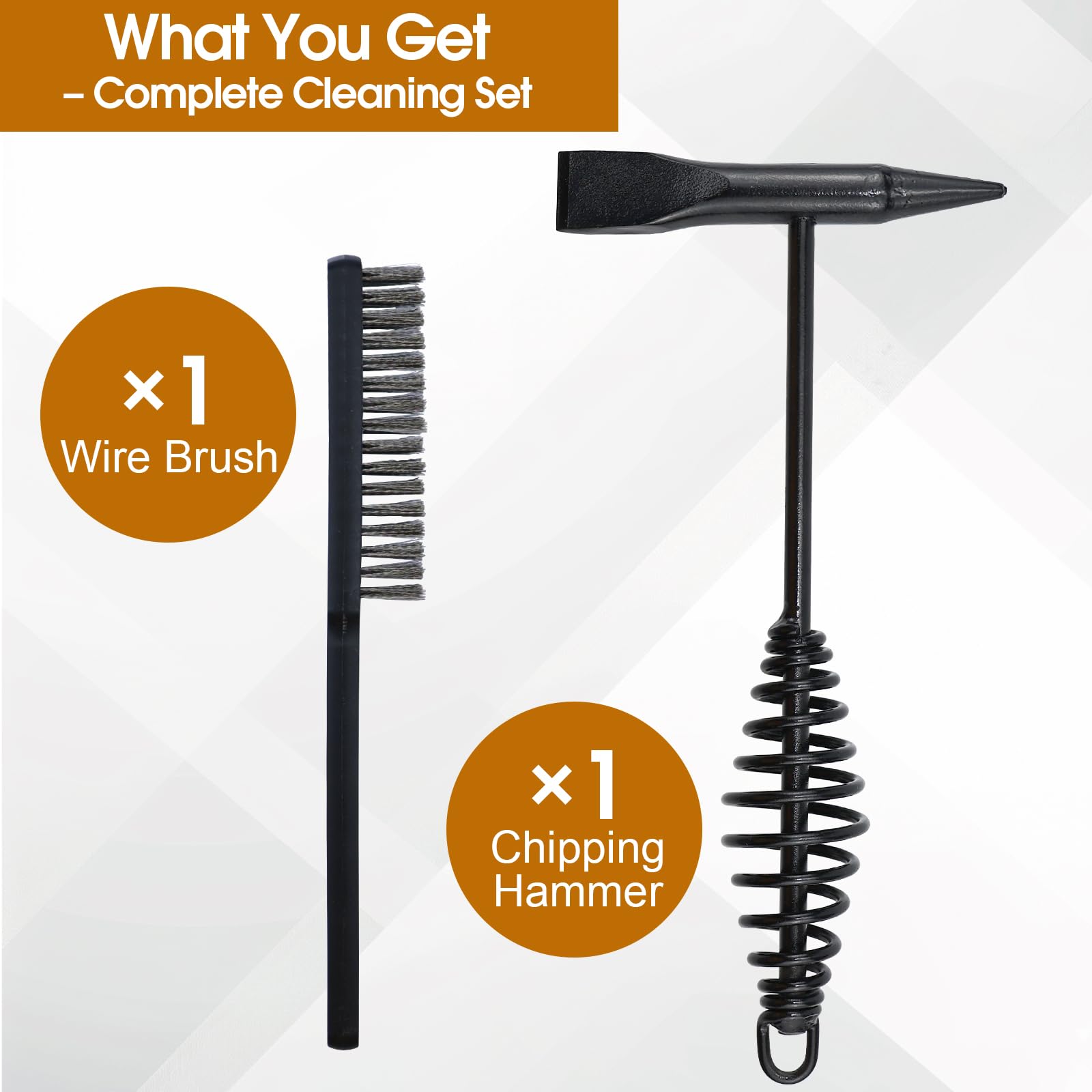 Welding Chipping Hammer & Wire Brush Set -7