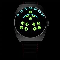 Vista 2 de Xeric Scrambler Automatic Wandering Hour Plata Negro Rojo, Mecánico