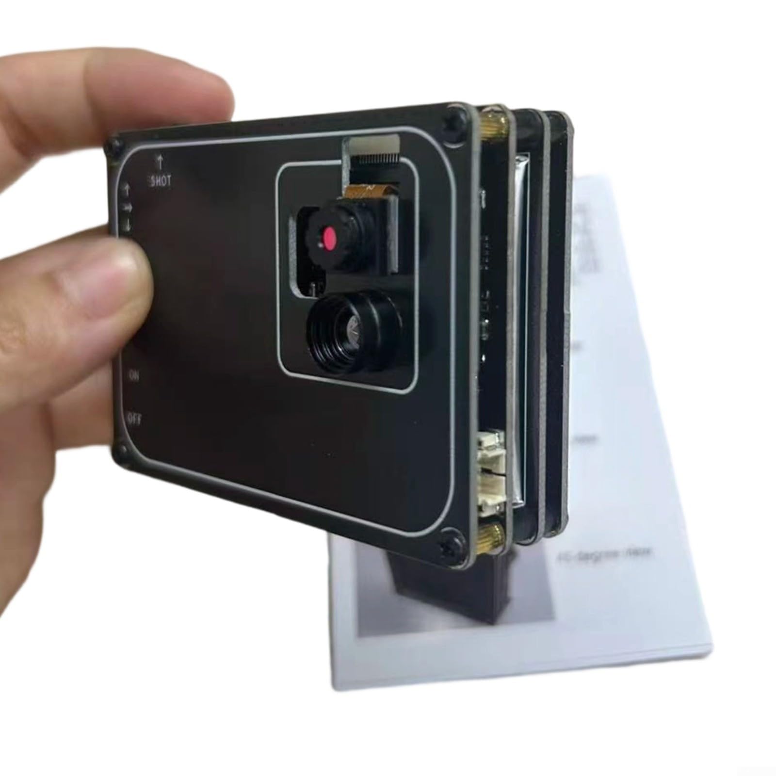 TICAM1 Wärmebildkamera Dual-Lens Mit 200MP Sichtkamera, 32X32 Infrarot, WiFi, 5 Farbpaletten, LED-Licht, Typ-C, -20 Bis 1000°C Messbereich, Für Wartung Und Fußbodenheizung, Schwarz