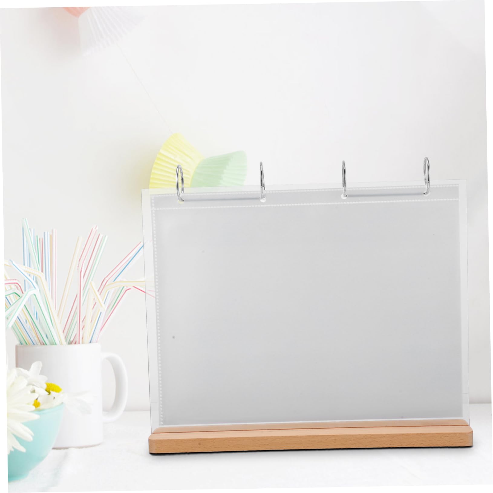 Cabilock Soporte de Menú de Acrílico 6 Fundas para Cafeterías de Té, Diseño Moderno y Fácil de Limpiar