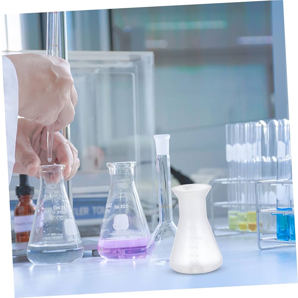 Rフラスコ&試験管&ヘアリボン Amazon | ROMISBABA 5個 プラスチック製三角フラスコ ビーカーと