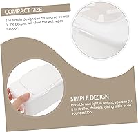 Vista 4 de ibasenice Caja de almacenamiento de 2 recipientes con tapas, soporte de papel higiénico, dispensador de pañuelos húmedos, estuche de almacenamiento