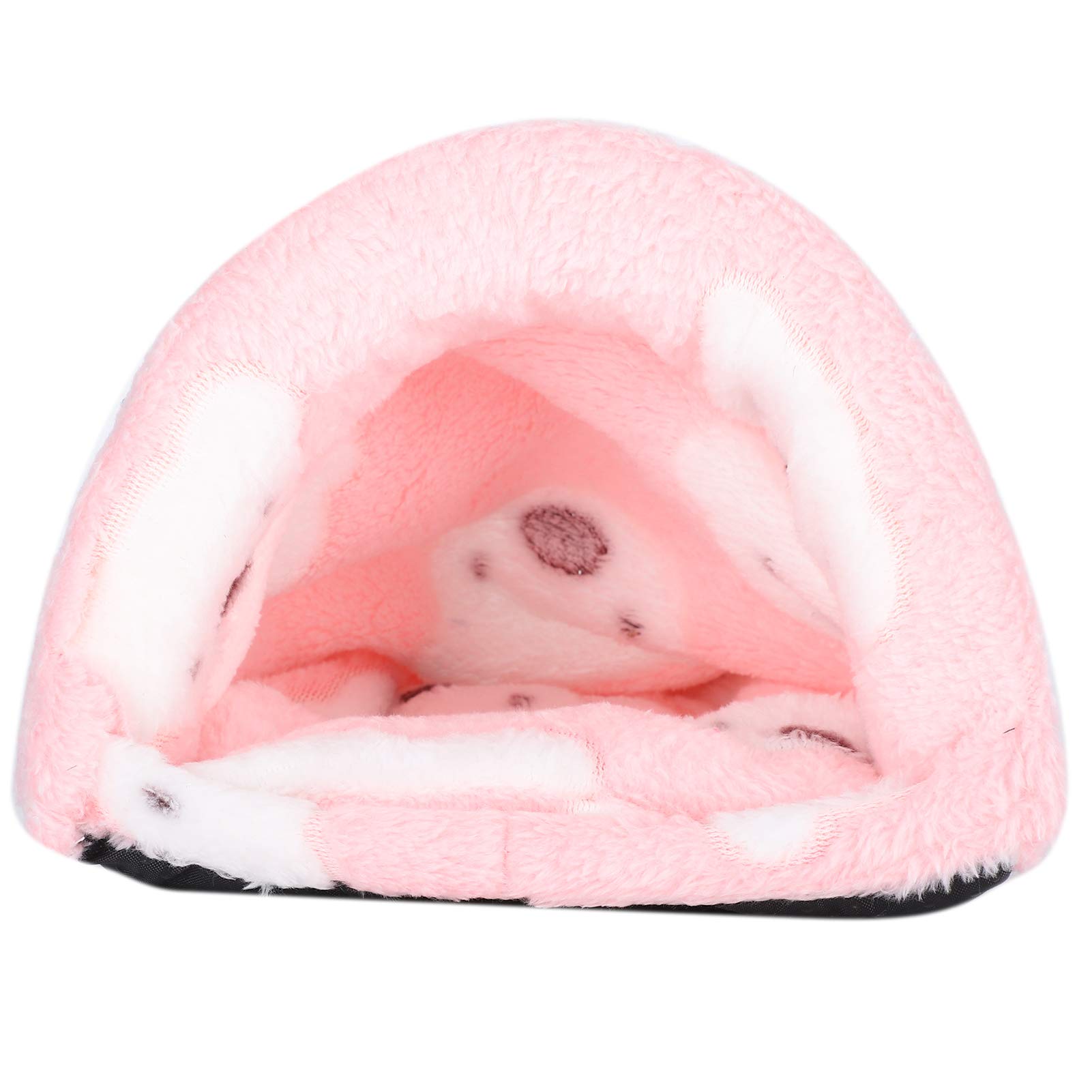 Cama rosa para hámster y mascotas pequeñas en invierno talla M