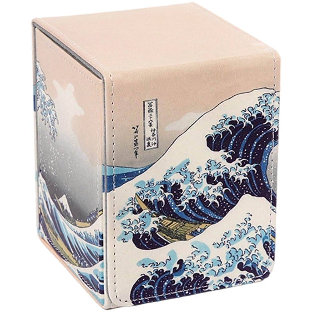 Leather Trading Card Deck Box, Case Holds over 100 Cards for Game Collection Daily Playing Card Secure Safekeeping