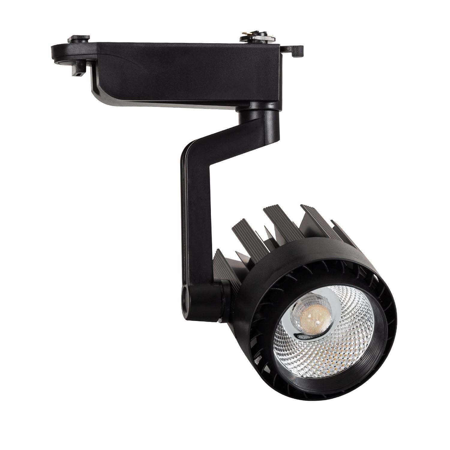 LEDKIA LIGHTING Foco Carril LED Monofásico 30W Dora Negro 4000K Blanco Neutro